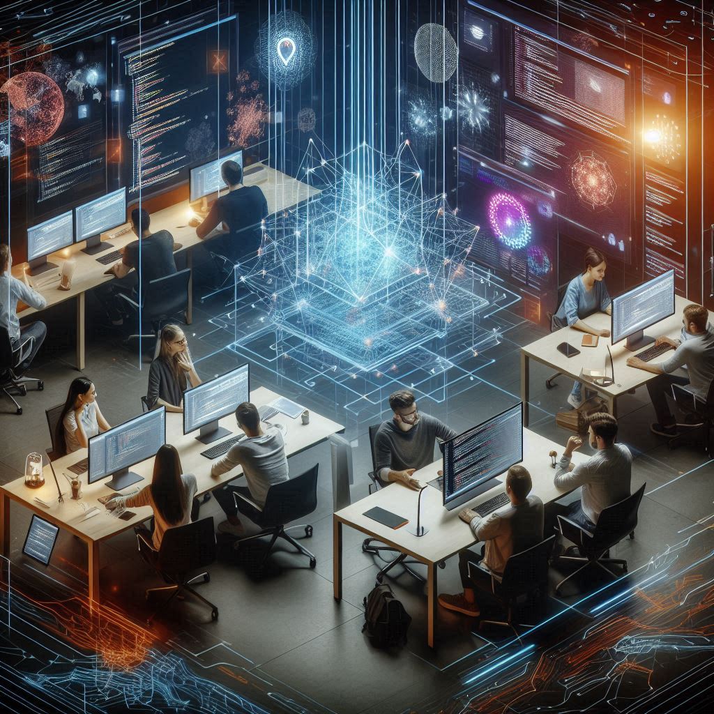 Il team di sviluppo Eagle Software al lavoro tra codice e sistemi